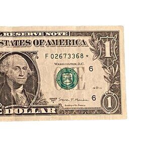 2017A $1 One Dollar Federal Reserve Star Note Serial # F02673368*  3.2M Run Size